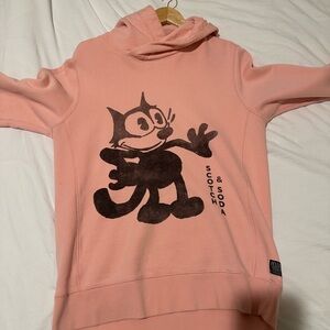 Scotch & Soda Pink Felix The Cat Label Hoodie